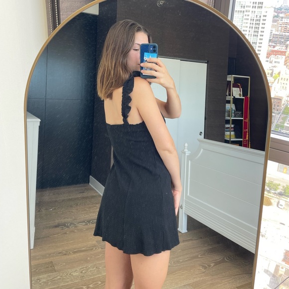 Free People Girl Crush Black Mini Slip Dress - Picture 3 of 6